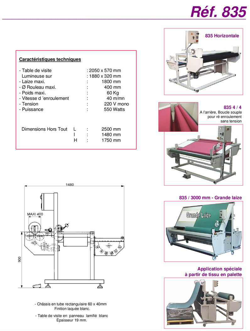 Visiteuse métreuse divers modèles