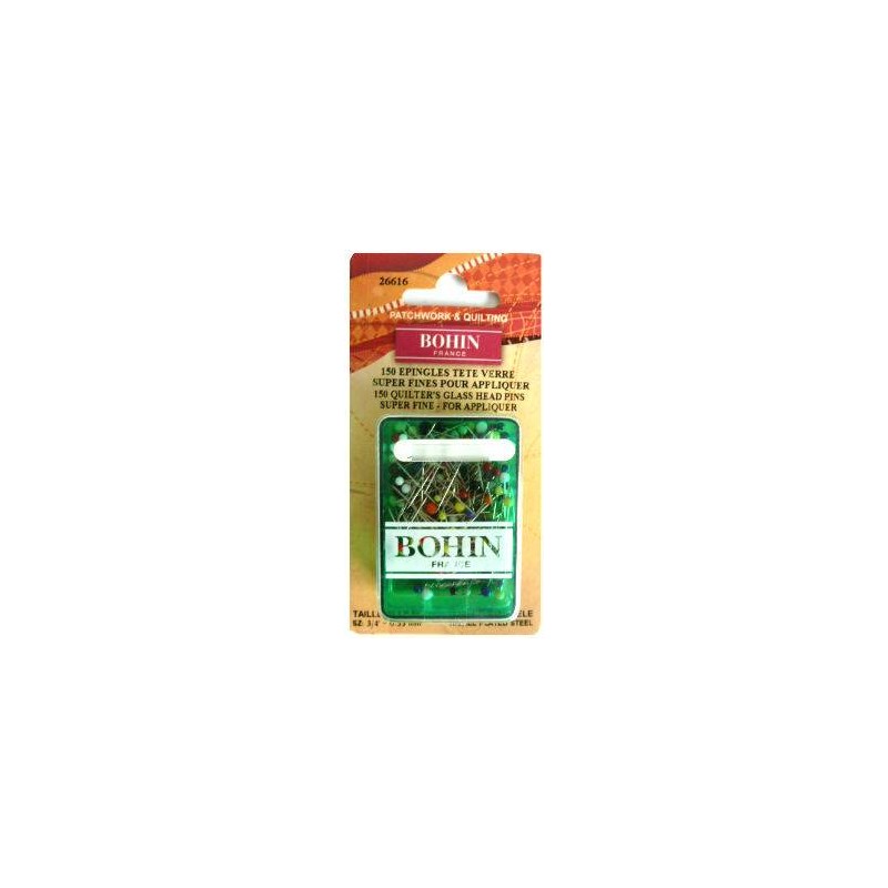 Epingles de couture tete de verre super fines (20 x 0.55mm) BOHIN