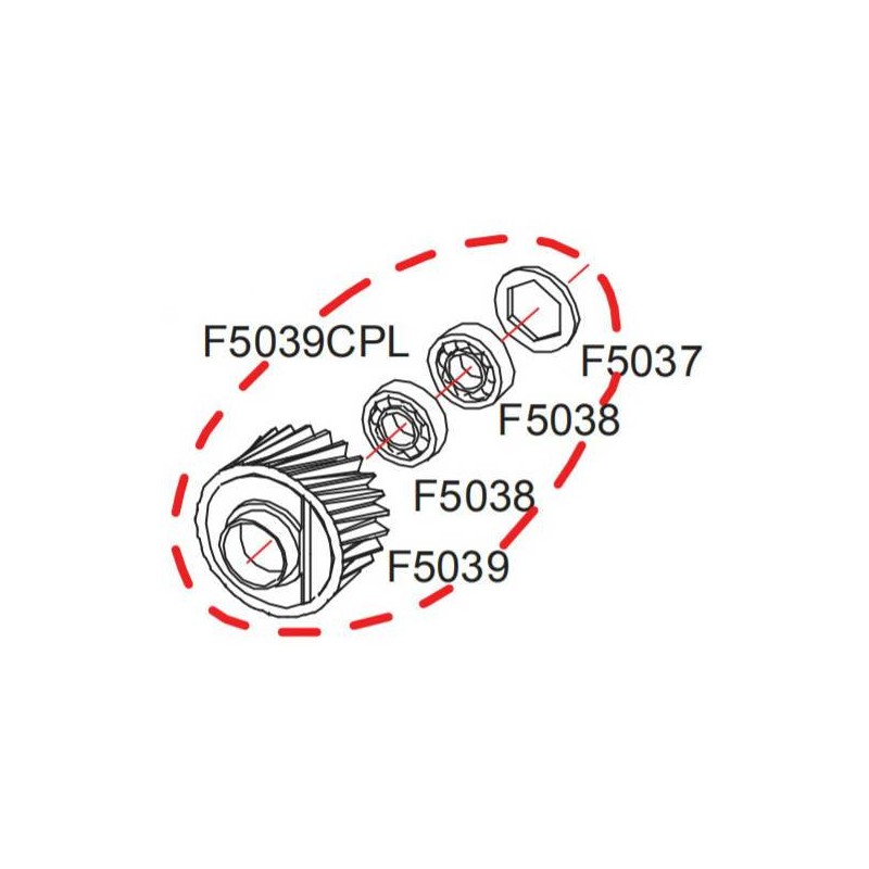 Pignon complet RASOR F5039CPL