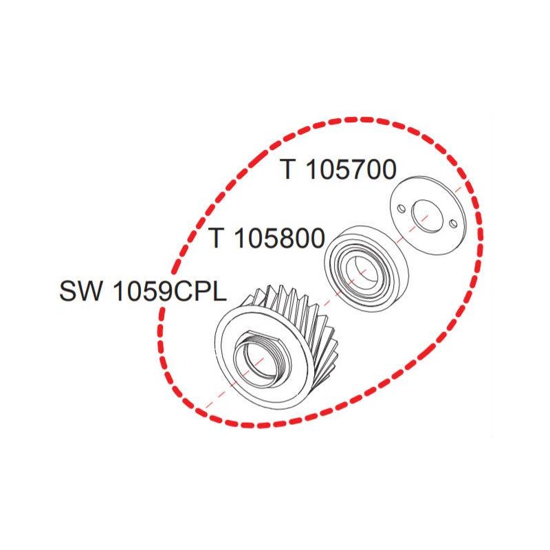 Pignon complet SW100 RASOR SW1059CPL