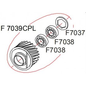 Pignon complet OPTIMA702 / SPEEDCUT RASOR F7039CPL