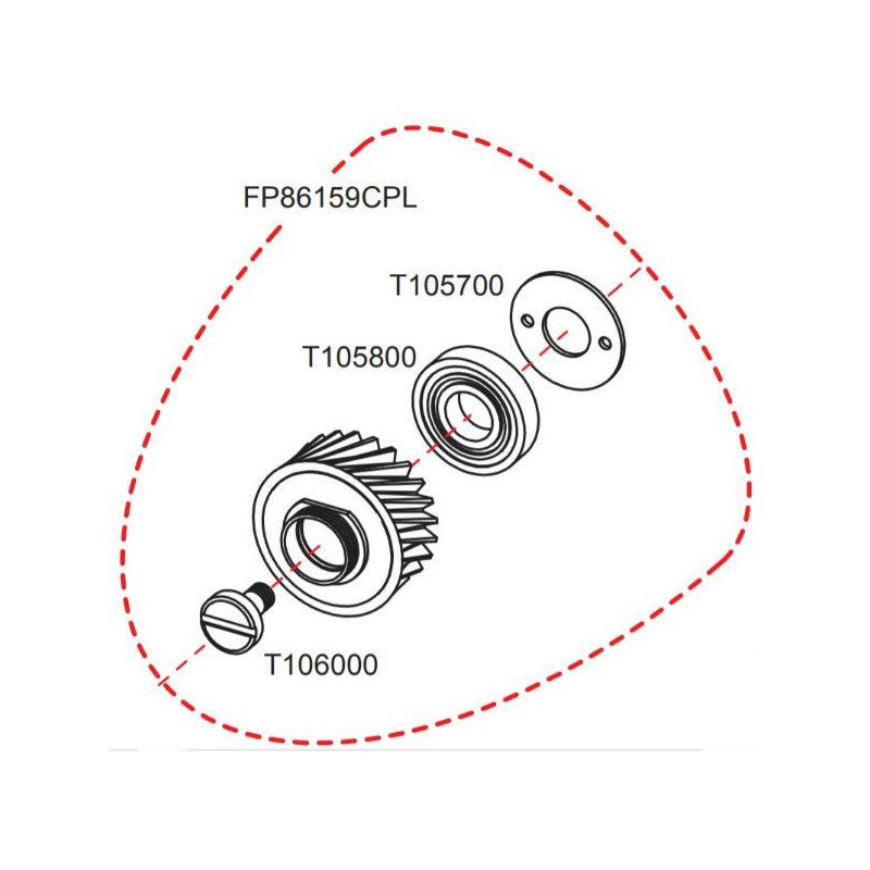 Pignon complet FP RASOR FP86159CPL