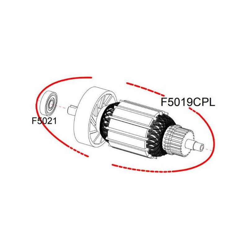 Rotor complet 220V DS502 RASOR F5019CPL