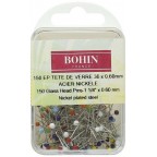 Epingles tête de verre 30 x 0.60mm BOHIN (x150) 26599
