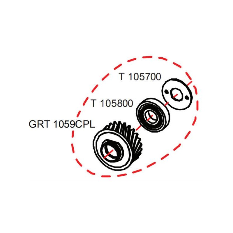 Pignon complet RASOR GRT1059CPL