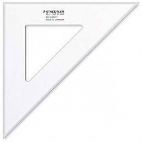 Equerre plexi transparente 31cm 45° STAEDTLER