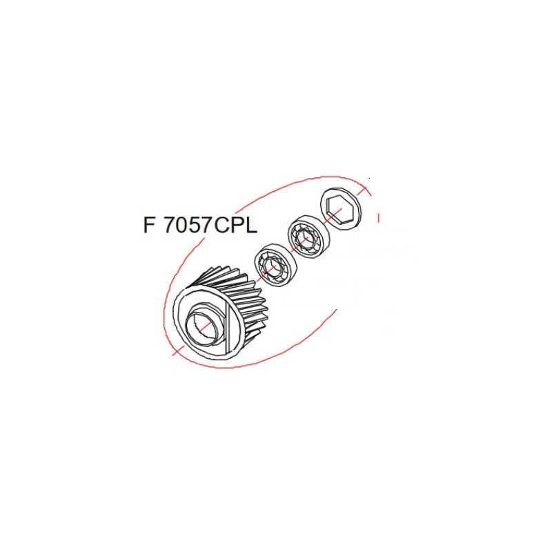 Pignon complet F7057CPL RASOR