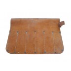 trousse à outils 6 compartiments en croute de cuir