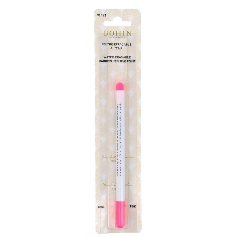 Feutre sublimable effaçable à l'eau rose BOHIN 91782