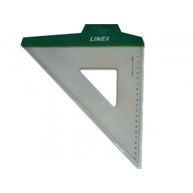 Equerre transparente 21cm 45° bords anti-tâches