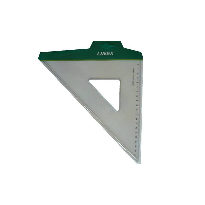Equerre transparente 21cm 45° bords anti-tâches