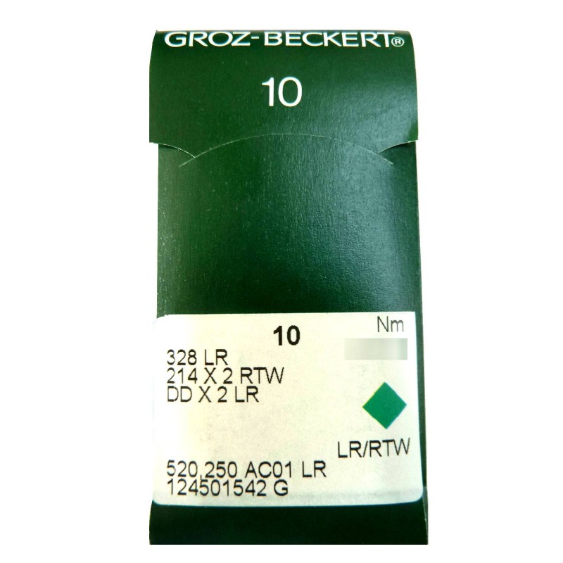 Aiguilles industrielles Groz-Beckert 328 LR tous diamètres (X10 aiguilles)