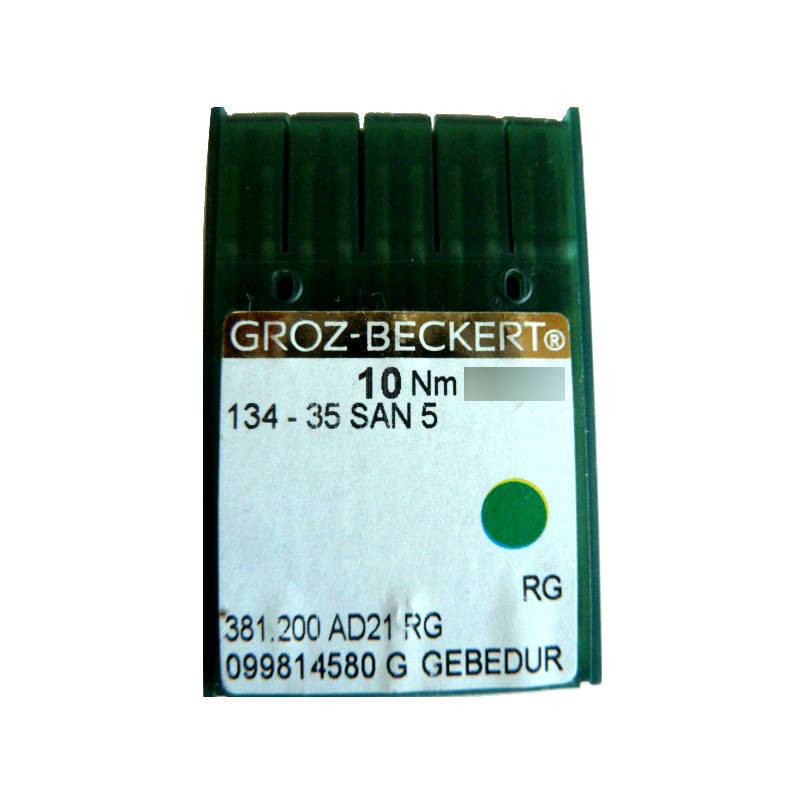 Aiguilles industrielles Groz-Beckert 134-35 SAN 5 RG GEBEDUR tous diamètres (X10 aiguilles)