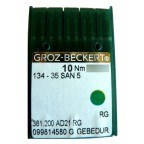 Aiguilles industrielles Groz-Beckert 134-35 SAN 5 RG GEBEDUR tous diamètres (X10 aiguilles)