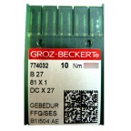 Aiguilles industrielles Groz-Beckert B27 FFG / SES GEBEDUR tous diamètres (X10 aiguilles)